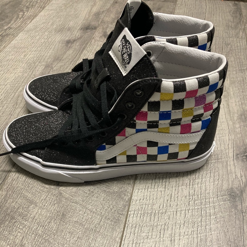 Glitter hi top vans